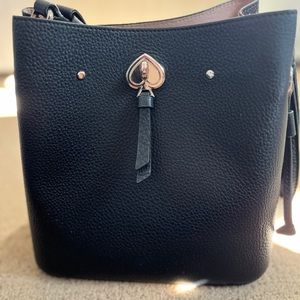 Black Kate Spade bucket purse